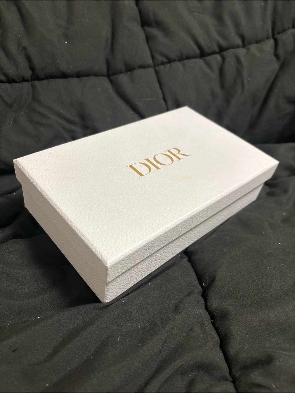 Dior White Box with Gold Logo Accent